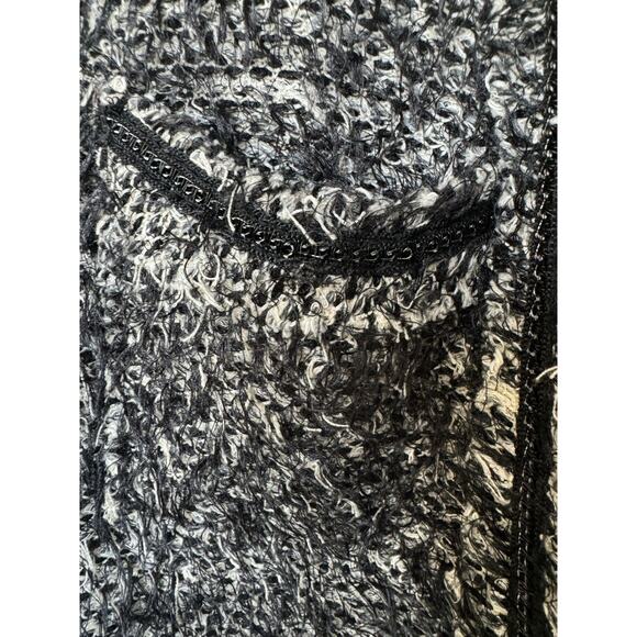 Zara Knit Open Front Unstructured Cardigan Sweater Black Women's Size Small - Picture 5 of 5